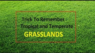 Trick to Remember Grasslands  Temperate and Tropical [upl. by Ycal]