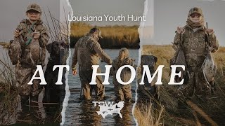 quotAT HOMEquot Duck hunting Louisiana Public land with Daughter [upl. by Hwang618]