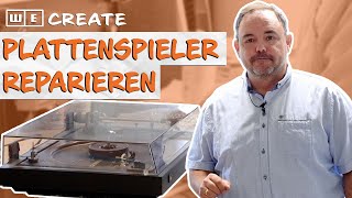 Plattenspieler reparieren  Reparatur Schallplattenspieler  WE create [upl. by Methuselah267]