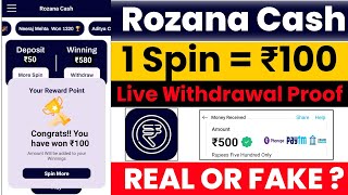 Rozana Cash Withdrawal  Rozana Cash App Payment Proof  Rozana Cash App Se Withdrawal Kaise Kare [upl. by Kordula]