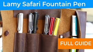 Lamy Safari Fountain Pen  The BIG guide to Filling Inks Nibs Using and Cleaning [upl. by Ikciv]