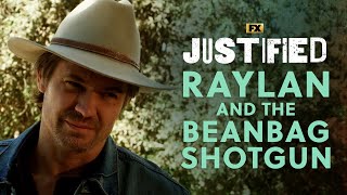 Raylan and the Beanbag Shotgun  Scene  Justified  FX [upl. by Ennoved]