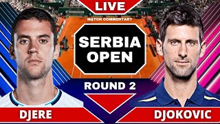 Novak Djokovic vs Laslo Djere  Serbia Open 2022 Live Commentary  Round 2 [upl. by Caundra65]