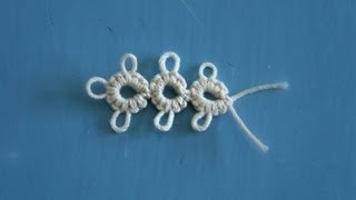 Needle Tatting  Split Rings SR in Needle Tatting by RustiKate [upl. by Anatniuq]