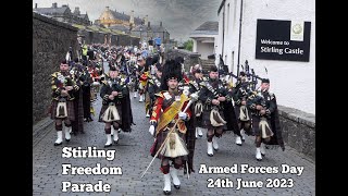 4 SCOTS The Highlanders  quotCabar Feidhquot  Stirling Freedom Parade 2023 [upl. by Ymor586]