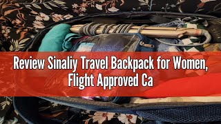 Review Sinaliy Travel Backpack for Women Flight Approved Carry On Backpack with USB Charging Hole [upl. by Wera]