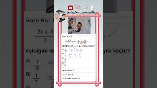 AZ ÖNCE ORTAÖĞRETİM KPSSDE SORULDU YOUTUBE VİDEOLARINDA BOL BOL ÇÖZMÜŞTÜK keşfet kpss maths [upl. by Snebur]