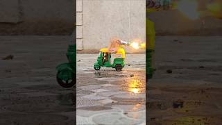 CNG Auto Rickshaw And Diwali Crackers Testing Video shorts [upl. by Vinna]