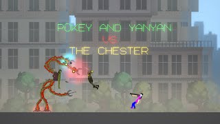 Yanyan and pokey fight the Chester ft yanyanmemerobloxlol [upl. by Maiocco]