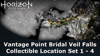 Horizon Zero Dawn Vantage Point Bridal Veil Falls Collectible Location Set 1  4 [upl. by Nannaihr]