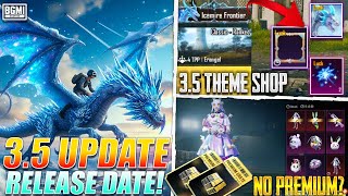 😍35 UPDATE BGMIPUBGM RELEASE DATE  WINTER UPDATE THEME SHOP REWARDS  NO PREMIUM CRATE IN BGMI [upl. by Malamut]