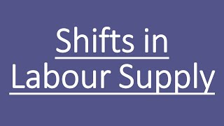 Equilibrium in the Labour Market  Shifts in Labour Supply [upl. by Orly]