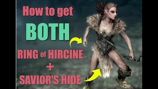 How to Get Both the Ring of Hircine and the Saviors Hide  Elder Scrolls V Skyrim [upl. by Jerri]