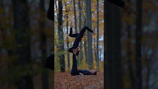 ACRO IN NATURE 🍁🍂🧡 acrobats acrobatics shorts skills [upl. by Enidualc179]