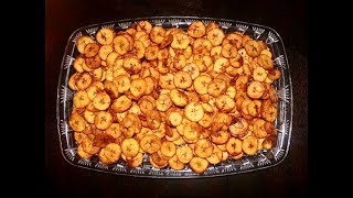 How To Make Crispy And Spicy Plantain Chips  KPEKERE [upl. by Atniuq]