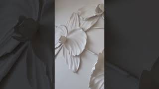 Orchidée Flowers 🌹 wall art work in plaster [upl. by Lacram]