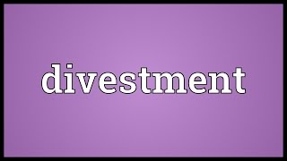 Divestment Meaning [upl. by Annenn]