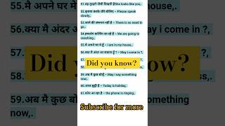 Spoken English Daily uses English sentences with Hindi meaning english spokenenglish [upl. by Ammamaria]