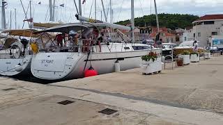 Boat crash at Marina Korčula weekend captain [upl. by Michon]