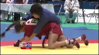 MOLCHANOVA Mariya RUS vs MONKHBAT Urantsetseg MGL  World Sambo Championship 2014 in Japan [upl. by Holman]