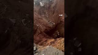 Massive crater at the location of Hasan Nasrallah’s killing by Israeli air strikes [upl. by Ynaffit789]