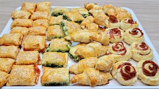 IDEE APERITIVO CON PASTA SFOGLIA  ANTIPASTI DI PASTA SFOGLIA FACILI VELOCI  RUSTICI  STUZZICHINI [upl. by Rosaline451]