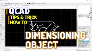 QCAD How To Dimensioning Object [upl. by Neelloj]