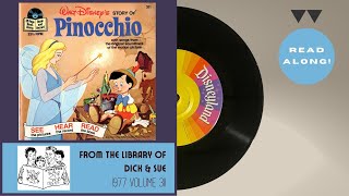 Pinocchio 1977  Disneyland Little LongPlaying Record 311  ReadAlong Vinyl Records [upl. by Eedia]