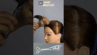 SO EASY DIY SHORT WOLF CUT wolfcut diy diywolfcut haircuttutorial shortvideo [upl. by Naitsirc]