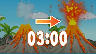 3 Minute Timer VOLCANO 🌋 🔥 [upl. by Eiraminot]