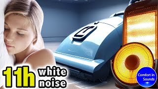 Two Heater Sounds One Smooth Vacuum Sound for sleeping studying focus  White Noise Dark Screen [upl. by Trainor]