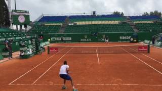 Novak Djokovic  Marin Cilic practice  Monte Carlo Rolex Masters 2017 HD [upl. by Eseerehs]