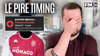 UNE BLESSURE GRAVE AU PIRE MOMENT  Episode 153  Carrière Football Manager 2024 AS Monaco [upl. by Nolana]