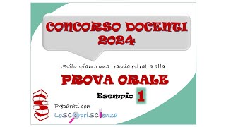 Lezione simulata  concorso docenti 2024  Esempio 1 [upl. by Noel55]