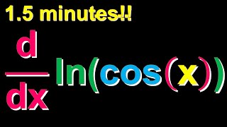 🚀 Master Calculus Quickly Derivative of lncosx in 15 Minutes Explained Clearly [upl. by Norwood]