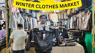 Leather Jacket  Hoodie  Sweater For Winter  Tibetan Market  Sambhaji Nagar  Marathi Vlog [upl. by Ahsimat723]