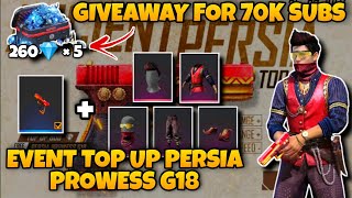 GIVEAWAY📌  EVENT TOP UP ANCIENT PERSIA G18🔥  FREE FIRE MALAYSIA❤️ [upl. by Millie]