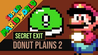 Secret Exit of Donut Plains 2 to Green Switch Palace  Super Mario World SNES  Video Guide [upl. by Kipp827]