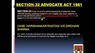 Section32 of Advocate act 1961 ANDHAA KANOON [upl. by Carita]