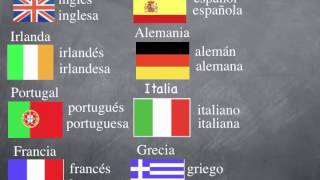 Nacionalidades en español [upl. by Relyt]