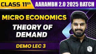 Theory of Demand  Micro Economics  Class 11th Commerce [upl. by Airekahs]