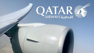 Qatar Airways 777300ER POWERFUL Takeoff from Doha [upl. by Ayek41]