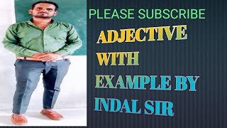 adjectives with example by indal sir education englishgrammar [upl. by Anyehs]