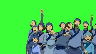 Avatar The Last Airbender Cheering Foaming Mouth Fan S2 Green Screen [upl. by Lupita]