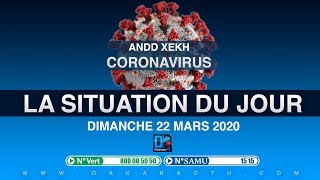 🔴REPLAY  EDITION SPECIALE Covid19 La Situation du dimanche 22 Mars 2020 [upl. by Beetner]