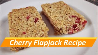 Cherry Flapjack How to Recipe at home filmed in the Bakery [upl. by Idnac]