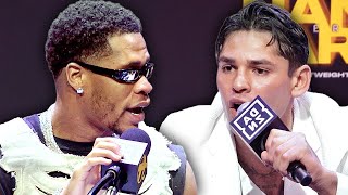 HEATED Devin Haney vs Ryan Garcia FULL FIERY LA press conference amp face off video [upl. by Alahcim]