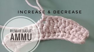 CROCHET  Tutorial Increase 2Sc 2Hdc 2Dc dan Decrease sc2tog hdc2tog dc2tog [upl. by Intihw]