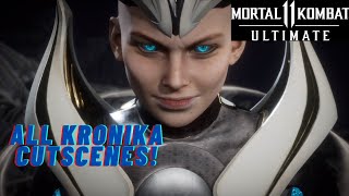 Mortal Kombat 11  All Kronika Cutscenes [upl. by Enyaht192]