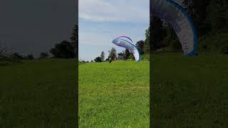 Two paragliders land in Oberwil near city of Zug Switzerland [upl. by Parry79]